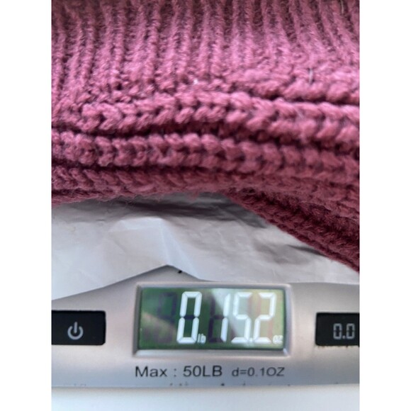 Womens Distressed Oversize Deep V Crop Sweater Size L Maroon Boho Grunge Slouchy - Picture 13 of 13